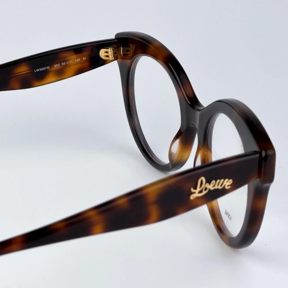 Loewe CURVY LW50074I 052 Women NEW AUTHENTIC Eyeglasses Havana Round